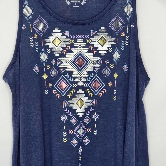 MUDD Aztec design Razor back Tank top - Picture 4 of 14